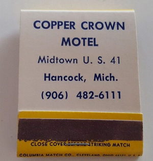 Copper Crown Motel - Matchbook